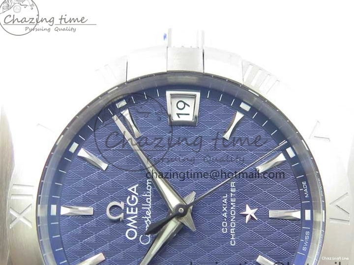 0119 SunProtective Constellation 38mm SS VSF 1:1 Best Edition Blue Textured Dial on SS Bracelet A8500 Super Clone 7917